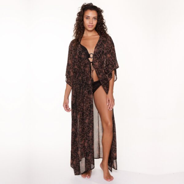 kimono zwart koper