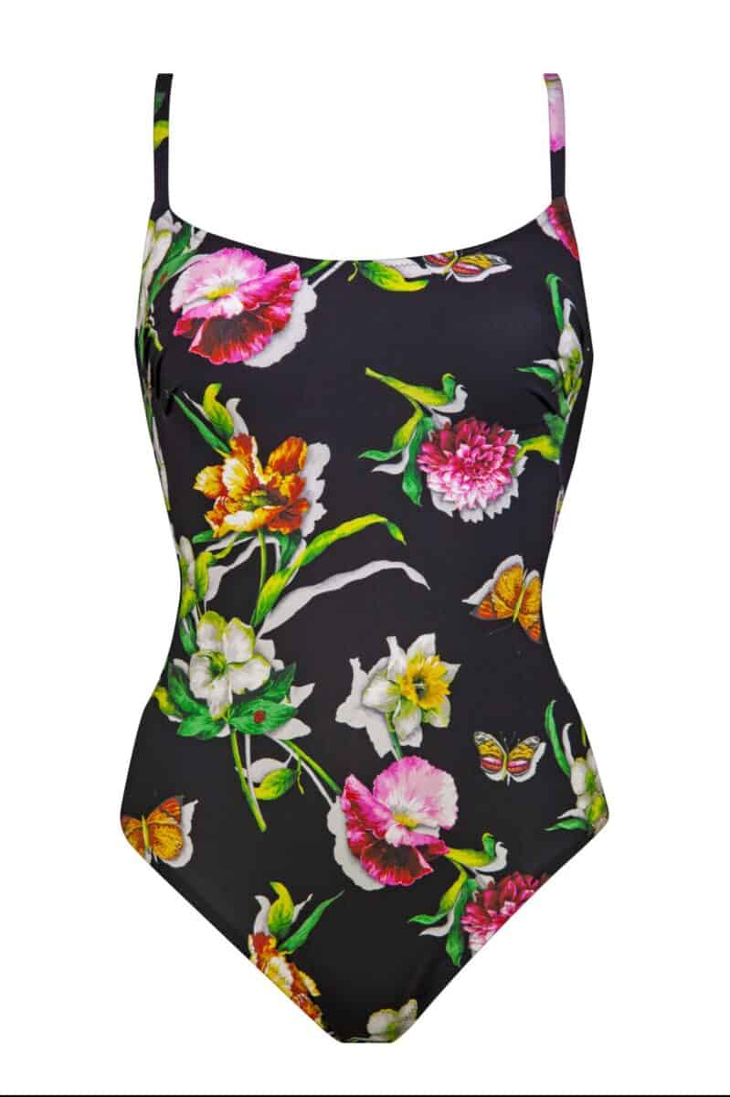 MARYAN BEACHWEAR Black Brights Bloem/Vlinders
