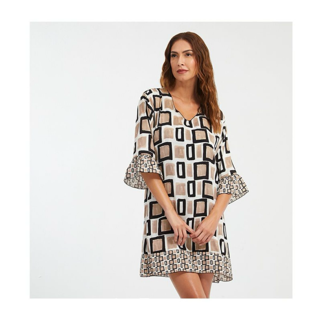 Nuria Ferrer Geo Vestido Unic Beige/Zwart