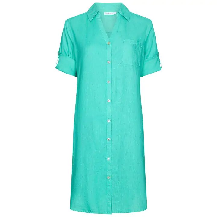 PASTUNETTE BEACH Beach Dress Aqua Green