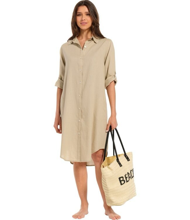 PASTUNETTE BEACH Beach Dress Light Brown
