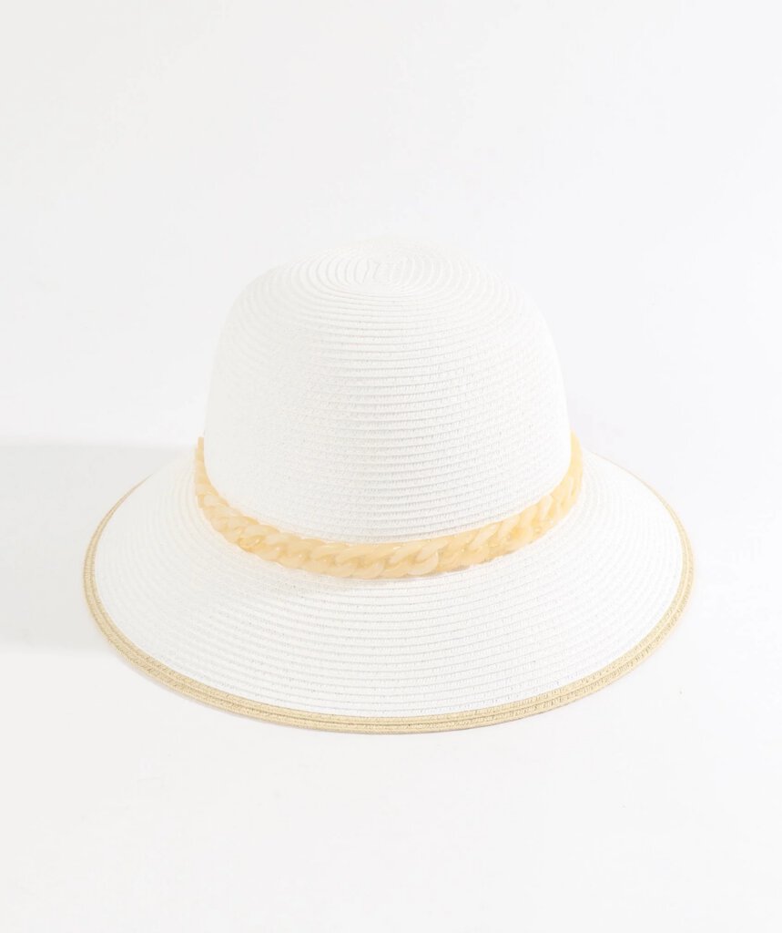 PIA ROSSINI Cassini Hat White Natural