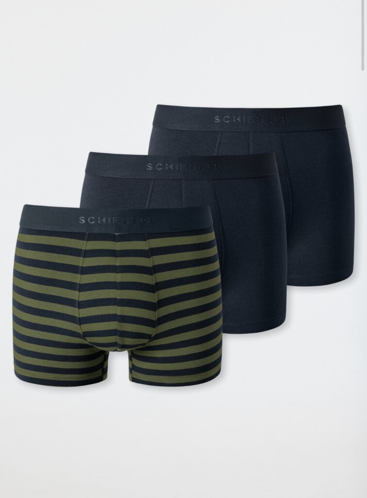 SCHIESSER 3-pack Shorts 1xprint 2x ff