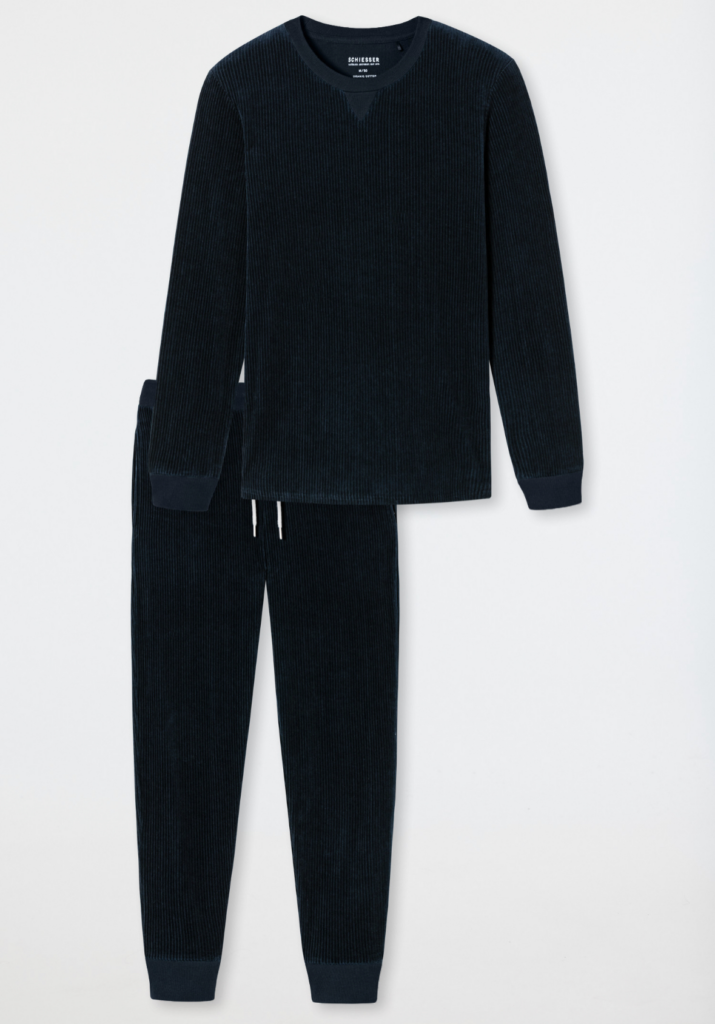 SCHIESSER Pyama Long Night Blue