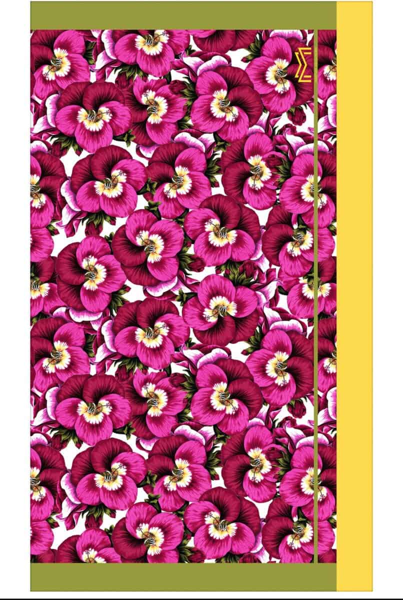 MARYAN Pansy Pink Pareo Seide