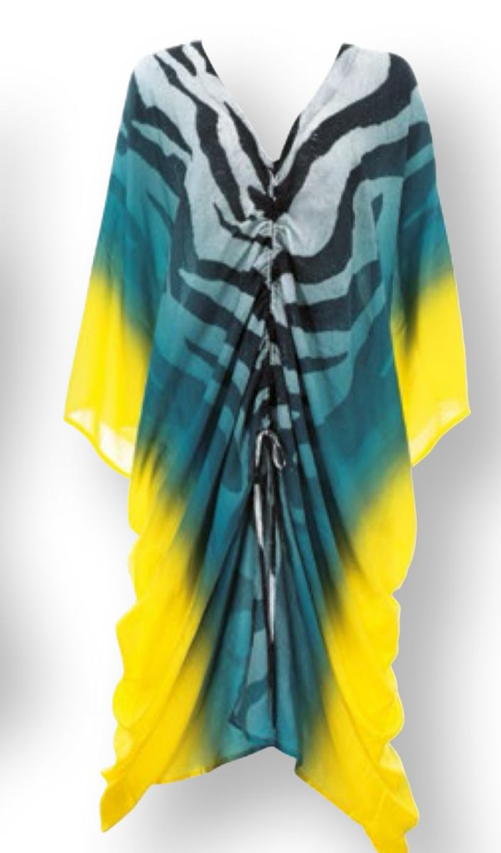 SUNFLAIR poncho geel /blauw