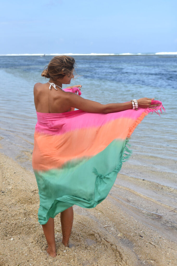 Hot Lava Sarong Sunny Days Pink/Orange/Emerald