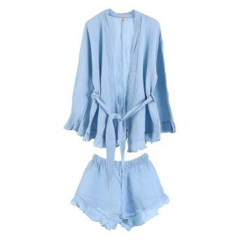 dessous Mousseline set blue