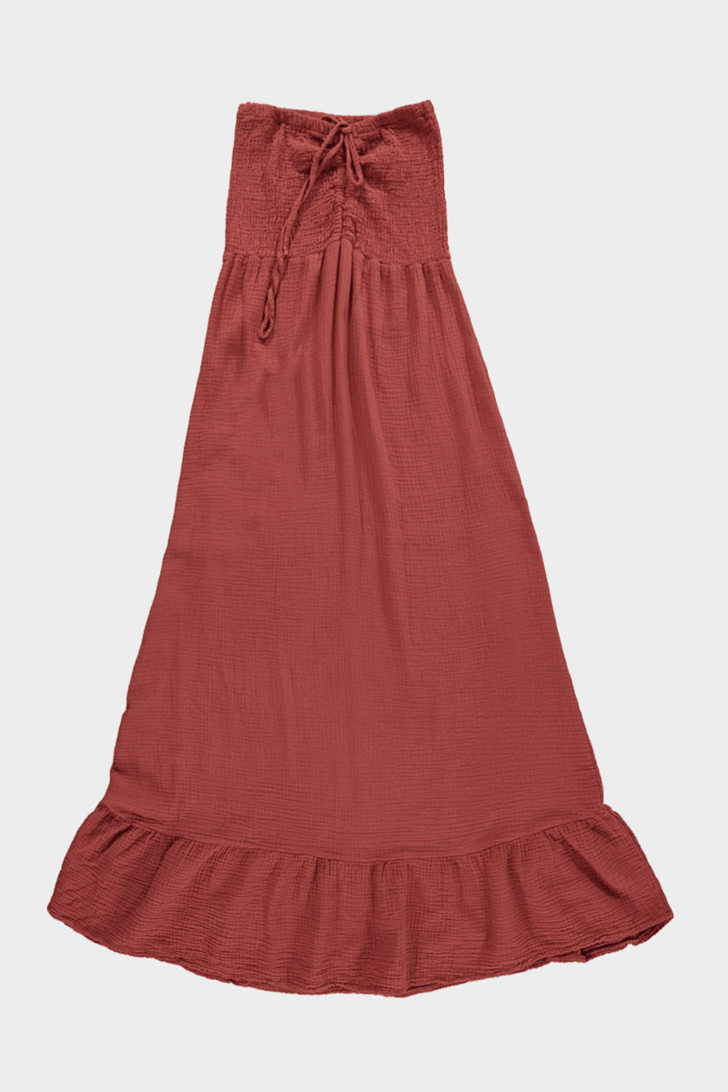 dessous Strapless wafel jurk terra