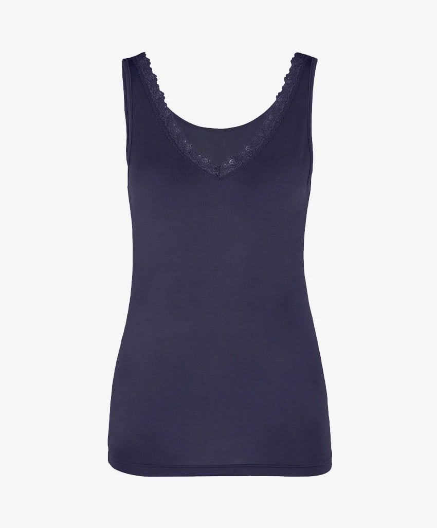 NINA VON C. Hemdje Met Kant Nachtblauw