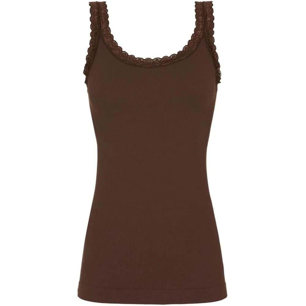 Tim & Simonsen Frida rib Top cioccolato