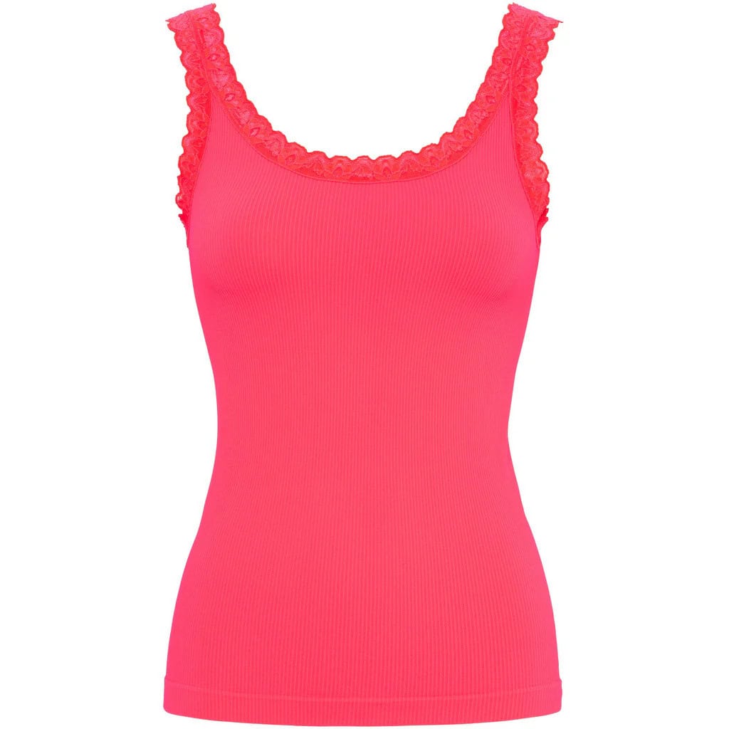 Tim & Simonsen Frida rib Top Scarlatto