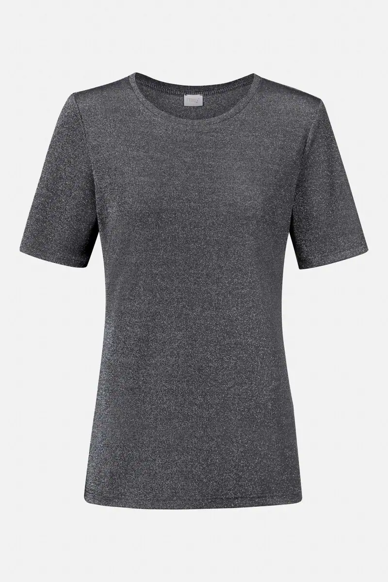 MEY T-Shirt k.m thunder grey glitter