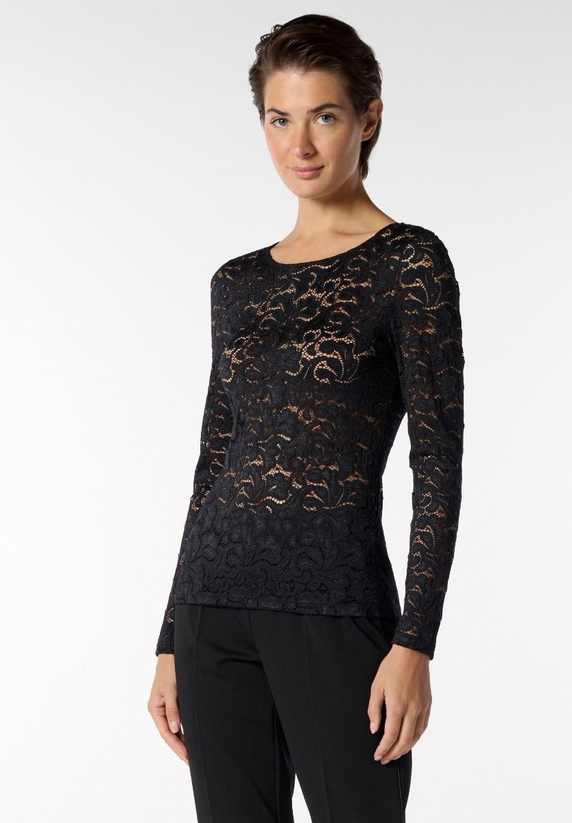 OROBLU Glamour Lace T-Shirt L.M. Black