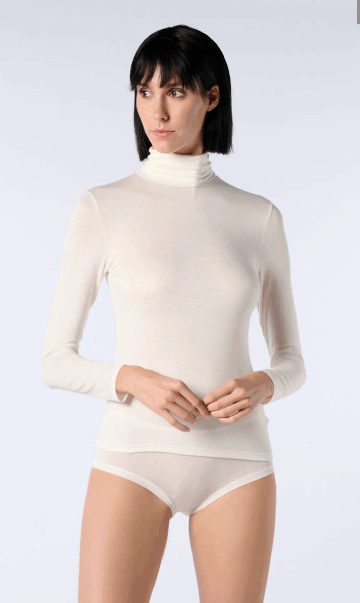 OROBLU Perfect Line Cashmere T-Shirt L.M. Ivory