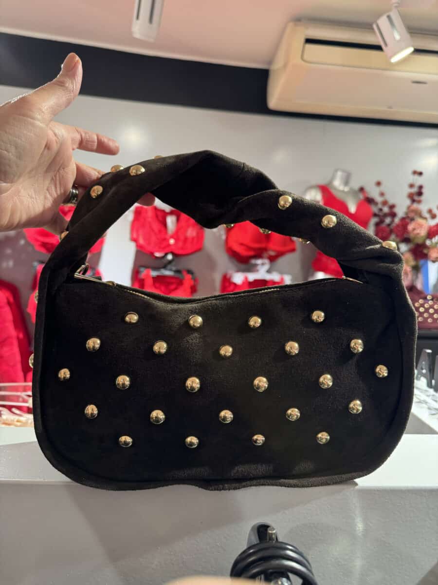 dessous Lottie Suede tas Dark Brown