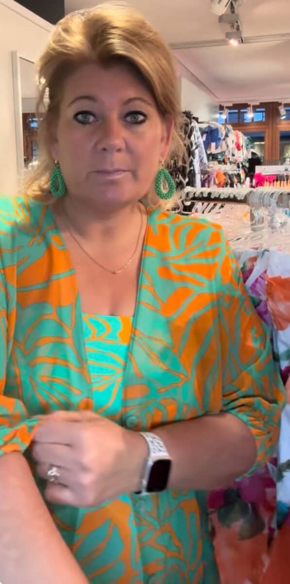 ROIDAL Tura Blouse Orange Print