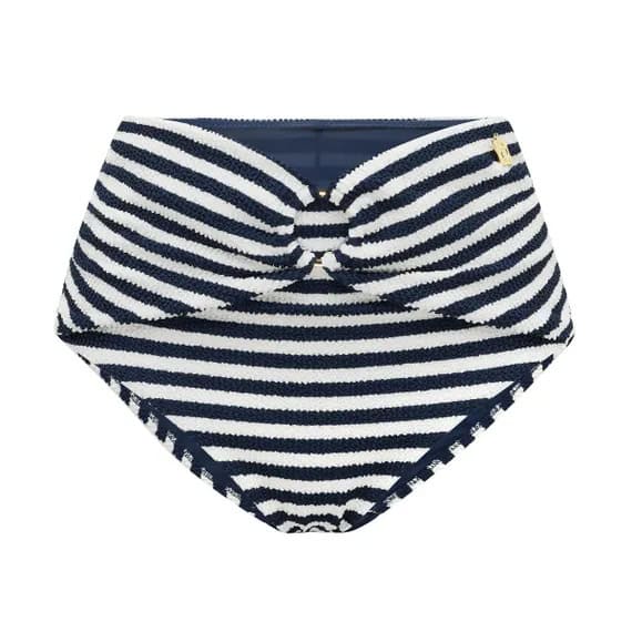 Annadiva Navy Stripes High Waist Bikinibroekje