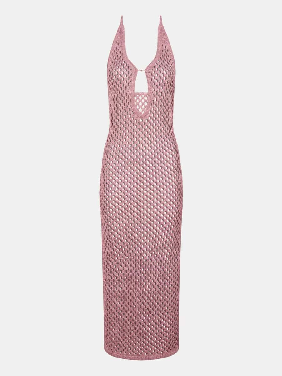 CHANTELLE Pulp Metallic Dress Pink Lurex