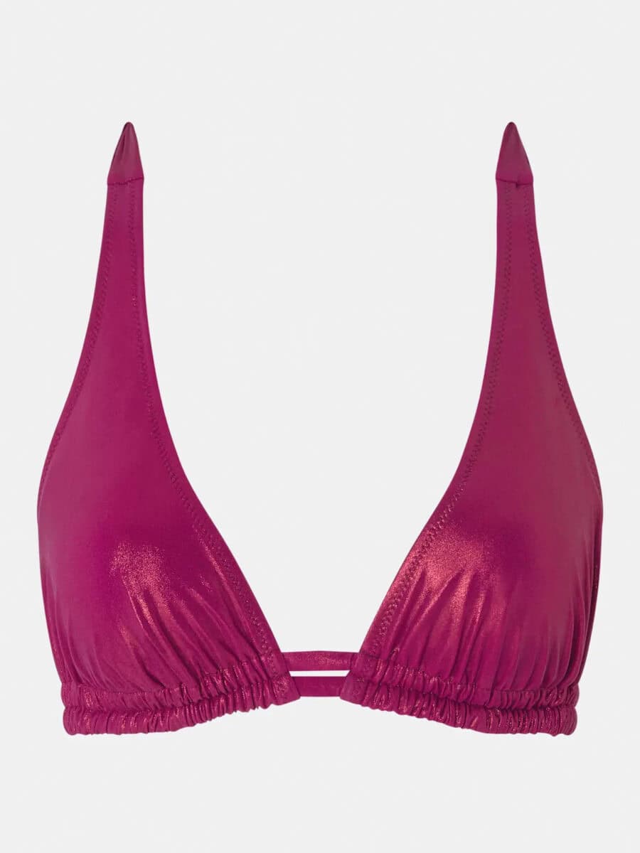 CHANTELLE Pulp Metallic Halter Bikinitop Azalea Glow