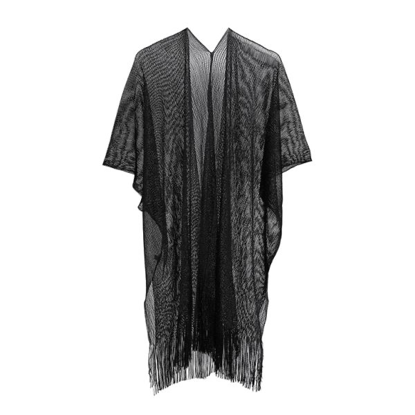 dessous Poncho Zwart