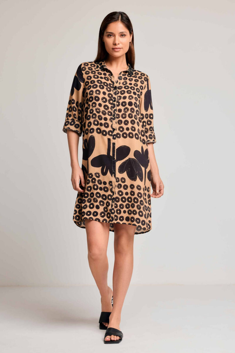 David Circle Plus Doris Shirt Dress Multi