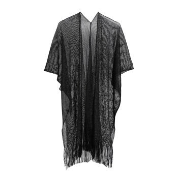 dessous Poncho Zwart