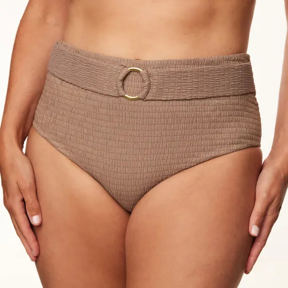 Annadiva Sparkling Smocky Bikinislip Taupe