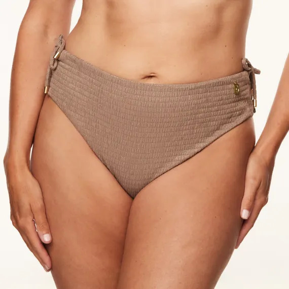 Annadiva Sparkling Smocky Bikinislip Taupe
