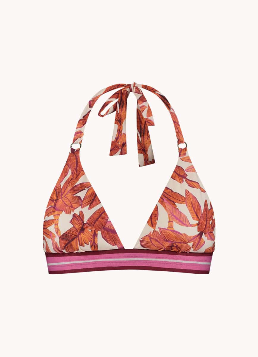 CYELL PALMS & PATTERNS HALTER BIKINITOP
