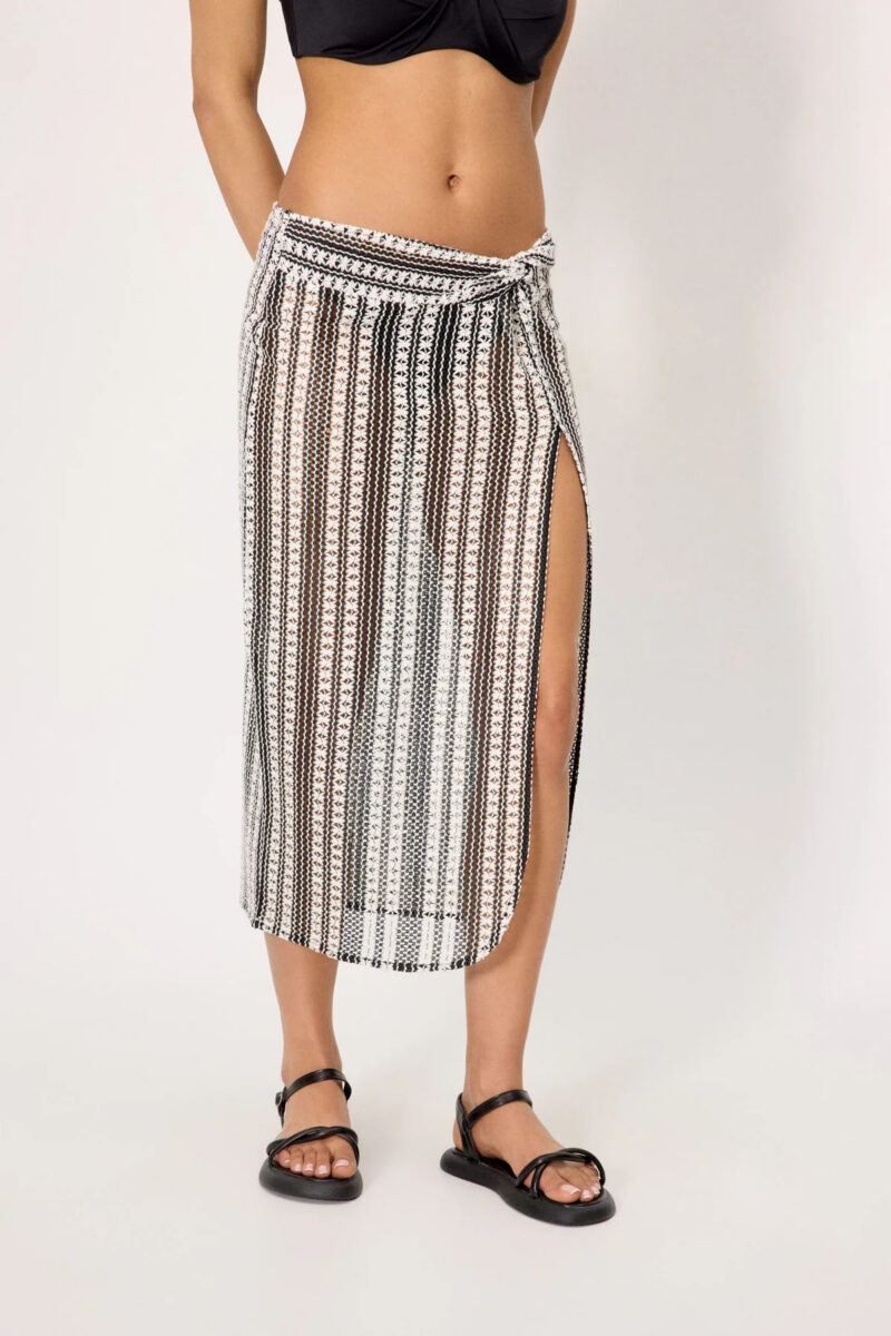 Ysabel Mora skirt zwart/ivoor