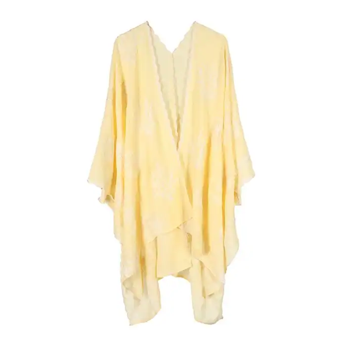 dessous Poncho Geel