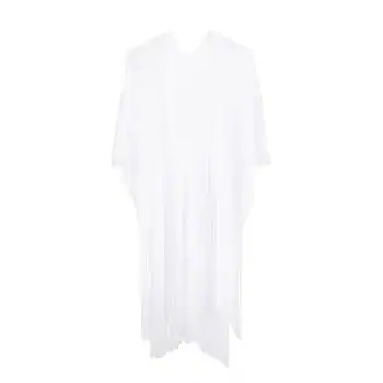 dessous Poncho gehaakt half lang white