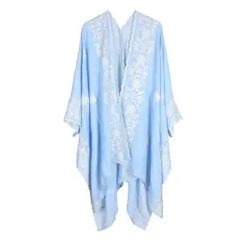 dessous Poncho sky blue
