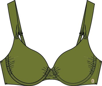 TEN CATE Bikini top push up Kiwi