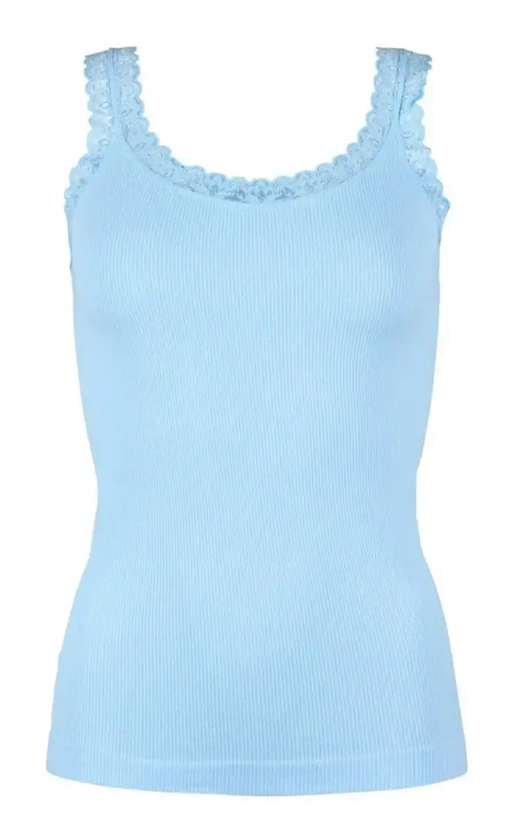Tim & Simonsen Frida rib Top Azzurro