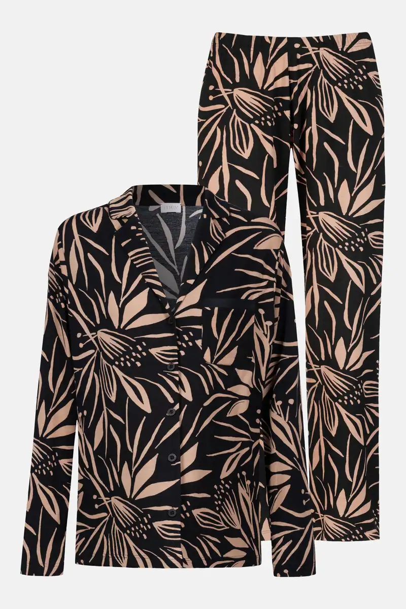 MEY Vivid Bloom pyjama Zwart
