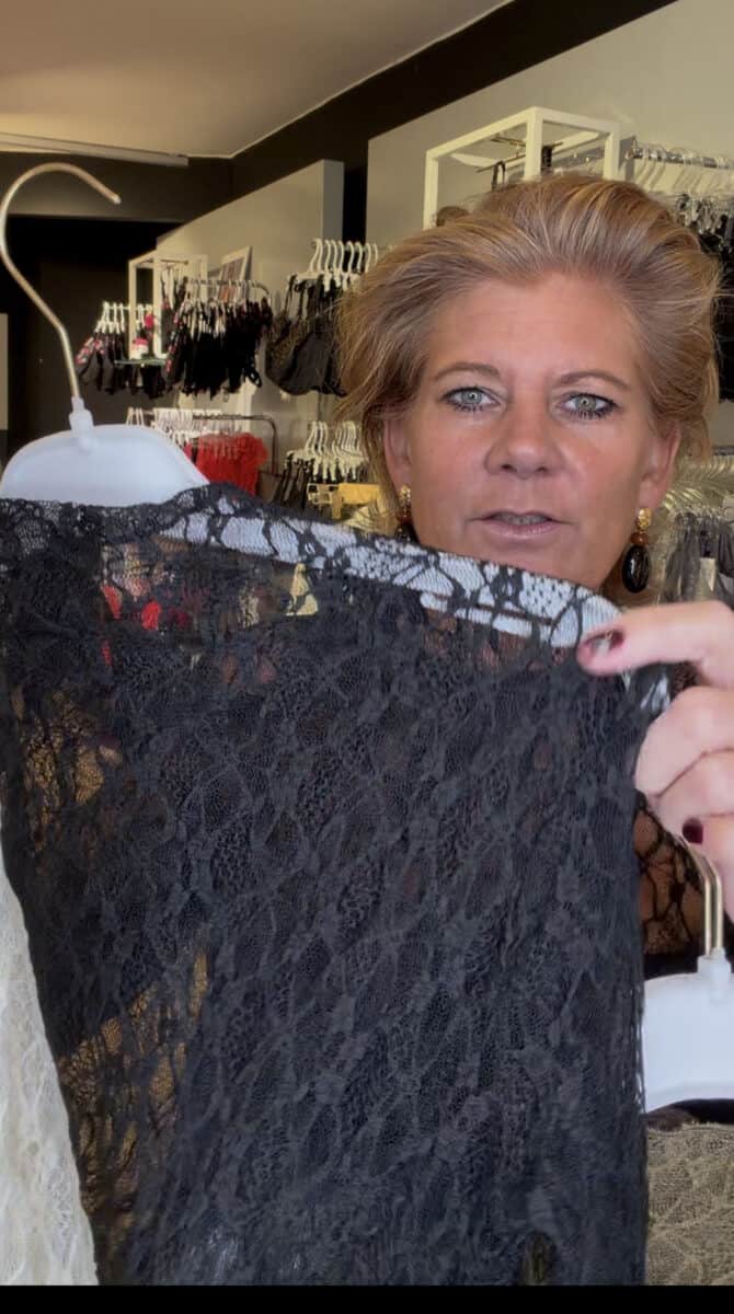 dessous Top kant Zwart